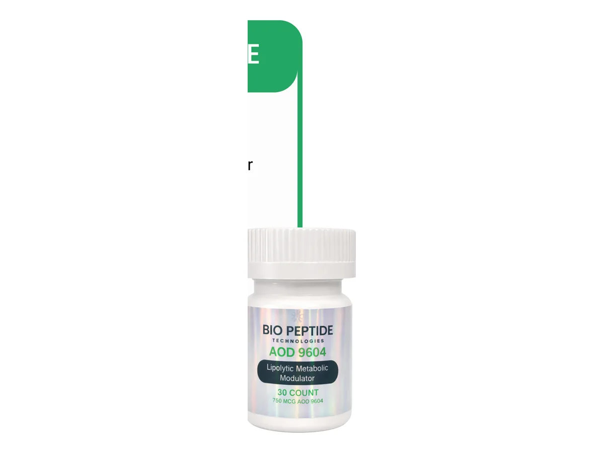 AOD 9604 Powder (750 MCG) product photograph supplied by BioPepTitech