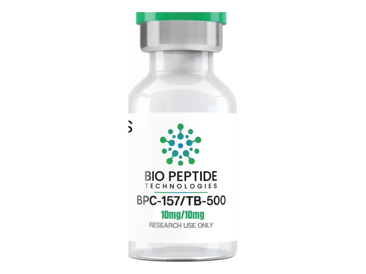 BPC-157 10mg -TB 500 10mg Blend (20mg) product photograph supplied by BioPepTitech