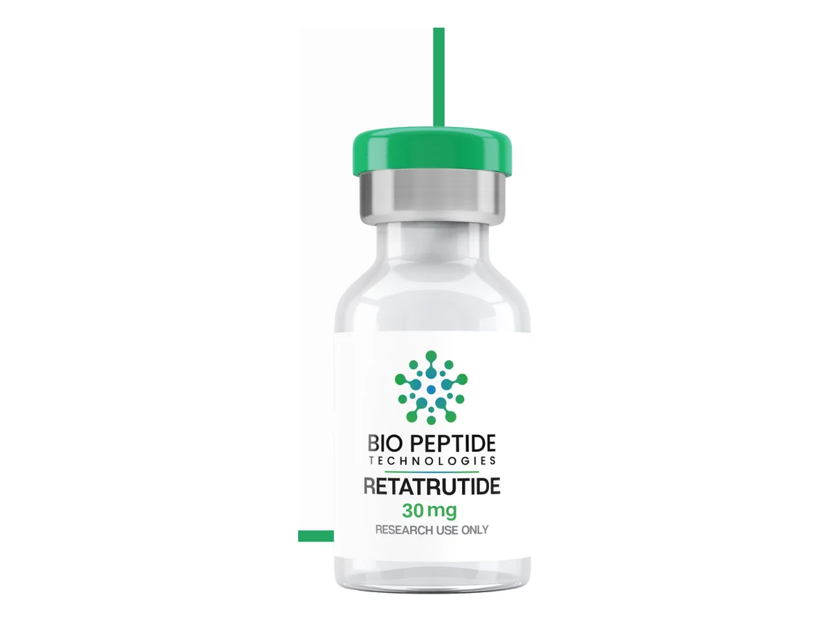 Retatru 30mg product photograph supplied by BioPepTitech