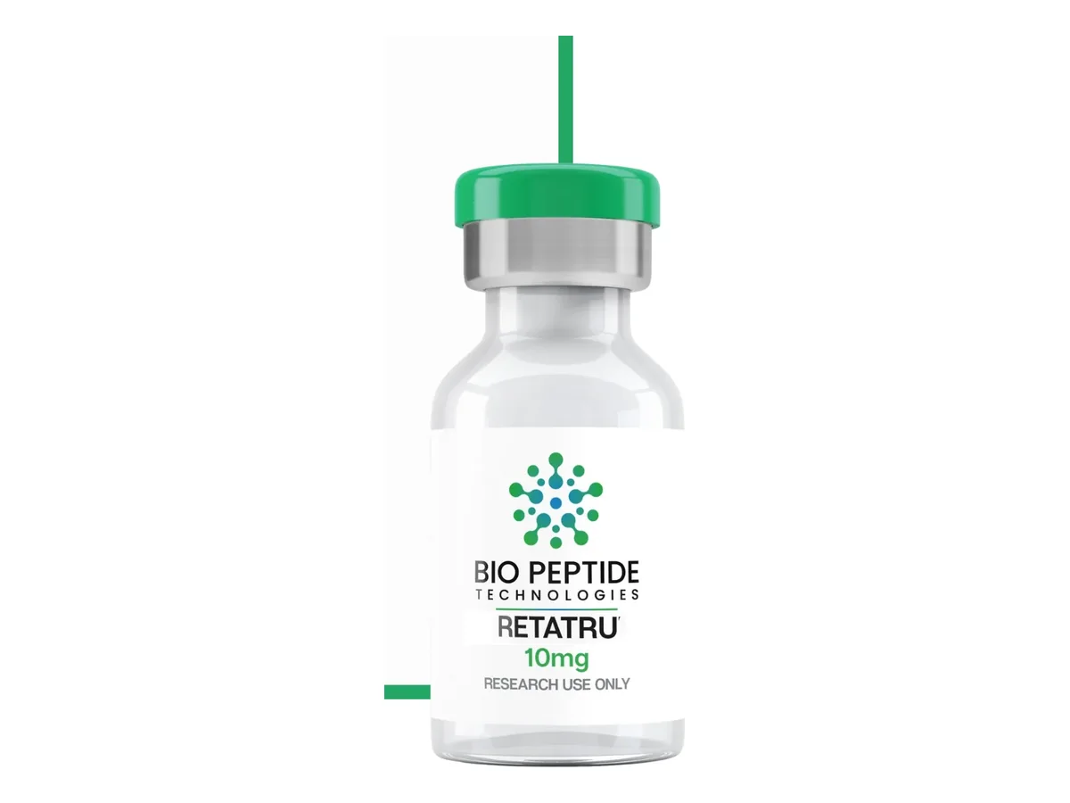 Retatru 10mg product photograph supplied by BioPepTitech
