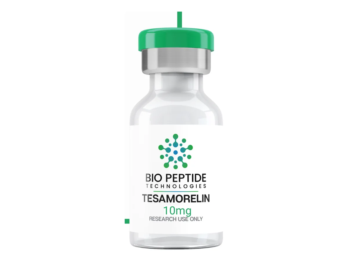 Tesamorelin 10mg product photograph supplied by BioPepTitech